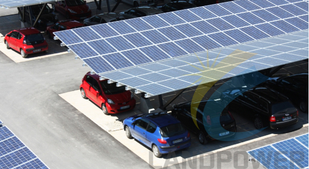 Estruturas solares de alumínio para garagem