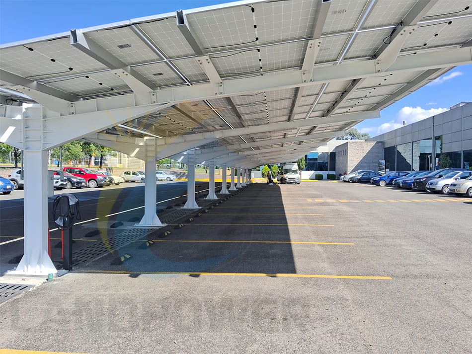 steel solar carport structure