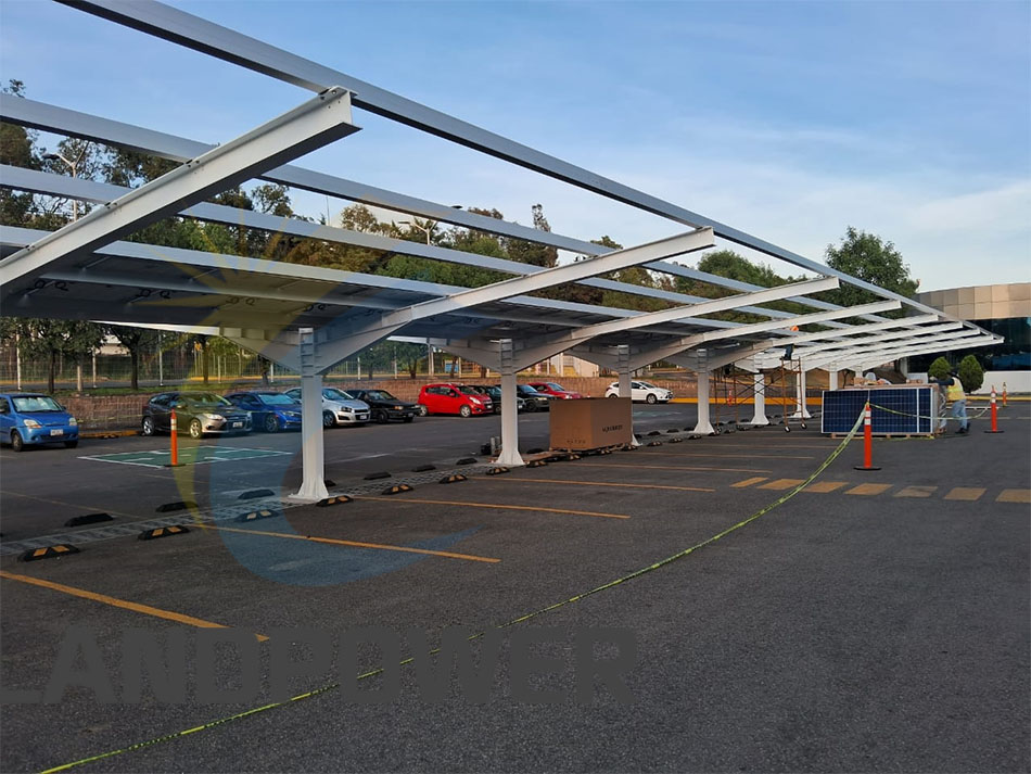 steel solar carport structure