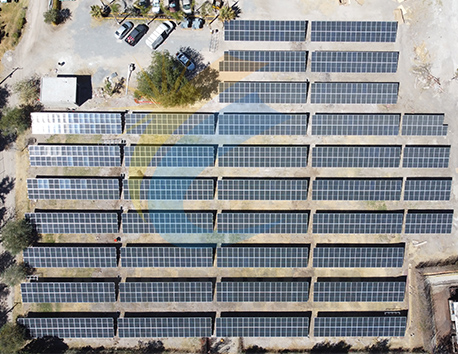 Montagem no solo solar no México 636 kW